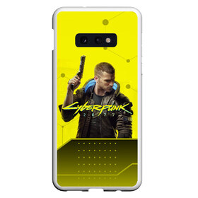 Чехол для Samsung S10E с принтом CYBERPUNK 2077 , Силикон | Область печати: задняя сторона чехла, без боковых панелей | 2077 | cyber | cyberpunk | demon | glitch | keanu | logo | punk | reeves | samurai | symbol | team | trauma | глитч | демон | киану | кибер | киберпанк | клан | лого | логотип | огонь | панк | ривз | самурай | символ