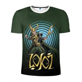 Мужская футболка 3D спортивная с принтом Loki , 100% полиэстер с улучшенными характеристиками | приталенный силуэт, круглая горловина, широкие плечи, сужается к линии бедра | agent of asgard | comics | laufeyson | loki | marvel | odinson | локи