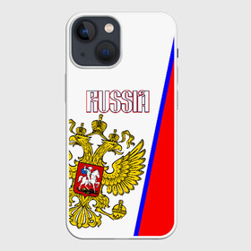 Чехол для iPhone 13 mini с принтом Russia Sport ,  |  | russia | sport | tricolor | герб | надпись | патриот | патриотизм | россия | спорт | триколор | флаг россии