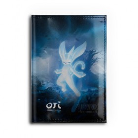 Обложка для автодокументов с принтом Ori - And The Will Of The Wisp , натуральная кожа |  размер 19,9*13 см; внутри 4 больших “конверта” для документов и один маленький отдел — туда идеально встанут права | microsoft studios | moon studios | ori | ori and the blind forest | unity | лес | луна | нибела | ночной лес | ночь | ори | платформер | сова