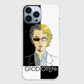 Чехол для iPhone 13 Pro Max с принтом Good Omens ,  |  | good | omens | sheen | tennant | азирафель | ангел | благие знамения | демон | кроули | падший | теннант | шин