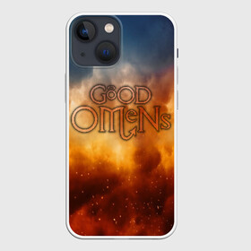 Чехол для iPhone 13 mini с принтом Good Omens ,  |  | good | omens | sheen | tennant | азирафель | ангел | благие знамения | демон | кроули | падший | теннант | шин