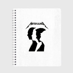 Тетрадь с принтом Metallica , 100% бумага | 48 листов, плотность листов — 60 г/м2, плотность картонной обложки — 250 г/м2. Листы скреплены сбоку удобной пружинной спиралью. Уголки страниц и обложки скругленные. Цвет линий — светло-серый
 | metalica | metallica | группа | джеймс хэтфилд | кирк хэмметт | ларс ульрих | метал | металика | металлика | миталика | музыка | роберт трухильо | рок | трэш | трэшметал | хард | хеви