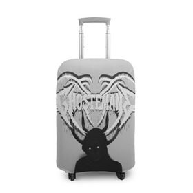 Чехол для чемодана 3D с принтом Ghostemane , 86% полиэфир, 14% спандекс | двустороннее нанесение принта, прорези для ручек и колес | ghostemane | гоустмэйн
