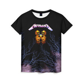 Женская футболка 3D с принтом Metallica , 100% полиэфир ( синтетическое хлопкоподобное полотно) | прямой крой, круглый вырез горловины, длина до линии бедер | metalica | metallica | группа | джеймс хэтфилд | кирк хэмметт | ларс ульрих | метал | металика | металлика | миталика | музыка | роберт трухильо | рок | трэш | трэшметал | хард | хеви