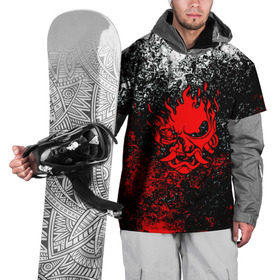 Накидка на куртку 3D с принтом SAMURAI KEANU REEVES , 100% полиэстер |  | Тематика изображения на принте: cyberpunk | cyberpunk 2077 | samurai | киберпанк