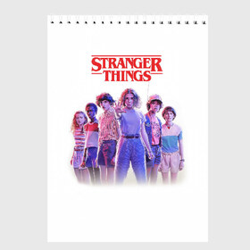 Скетчбук с принтом Stranger Things 3 , 100% бумага
 | 48 листов, плотность листов — 100 г/м2, плотность картонной обложки — 250 г/м2. Листы скреплены сверху удобной пружинной спиралью | stranger things | очень странные дела