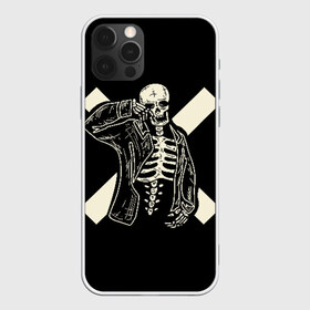 Чехол для iPhone 12 Pro Max с принтом Cross Skull , Силикон |  | bone | bones | кости | крест | череп