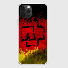Чехол для iPhone 12 Pro Max с принтом Rammstein (Флаг) , Силикон |  | 3d | hard | logo | metal | music | rammstein | rock | брызги красок | знак | лого | метал | музыка | рамштайн | рок | символ | текстура | флаг rammstein
