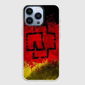 Чехол для iPhone 13 Pro с принтом Rammstein (Флаг). ,  |  | Тематика изображения на принте: 3d | hard | logo | metal | music | rammstein | rock | брызги красок | знак | лого | метал | музыка | рамштайн | рок | символ | текстура | флаг rammstein