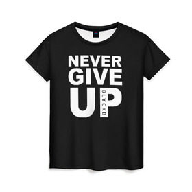 Женская футболка 3D с принтом NEVER GIVE UP САЛАХ , 100% полиэфир ( синтетическое хлопкоподобное полотно) | прямой крой, круглый вырез горловины, длина до линии бедер | liverpool | never give up | salah | ливерпуль | салах