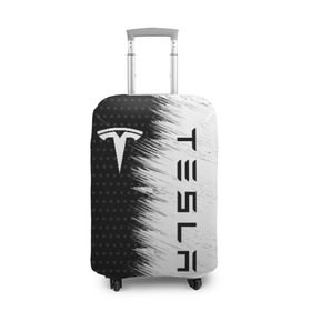 Чехол для чемодана 3D с принтом TESLA (2) , 86% полиэфир, 14% спандекс | двустороннее нанесение принта, прорези для ручек и колес | elon | elon musk | musk | space | tesla | автолюбитель | автомобиль | илон маск | тесла