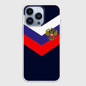 Чехол для iPhone 13 Pro с принтом RUSSIA SPORT (РЕДАЧ) ,  |  | Тематика изображения на принте: russia | герб рф | орёл | россия | рф