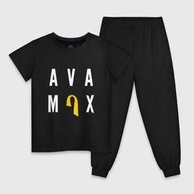 Детская пижама хлопок с принтом AVA MAX , 100% хлопок |  брюки и футболка прямого кроя, без карманов, на брюках мягкая резинка на поясе и по низу штанин
 | ava max | so am i. | sweet but psycho | ава макс