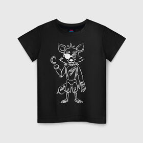 Детская футболка хлопок с принтом Five Nights at Freddy , 100% хлопок | круглый вырез горловины, полуприлегающий силуэт, длина до линии бедер | 