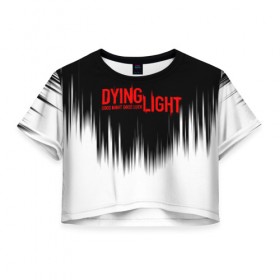 Женская футболка Cropp-top с принтом DYING LIGHT , 100% полиэстер | круглая горловина, длина футболки до линии талии, рукава с отворотами | dying light | dying light 2 | даинг лайт