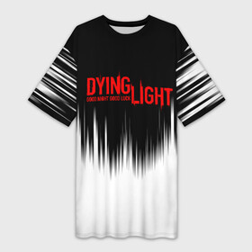 Платье-футболка 3D с принтом DYING LIGHT RED ALERT ,  |  | dying light | dying light 2 | даинг лайт