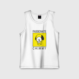 Детская майка хлопок с принтом PASSIONATE CHIMMY [BTS] ,  |  | Тематика изображения на принте: bangtan | bighit | boy | chimmy | fake love | j hope | jimin | jin | jungkook | korea | kpop | live | luv | mic drop | rm | suga | v | with | бтс | кей | поп