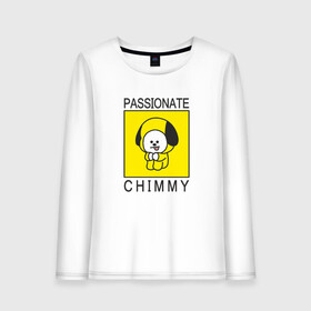 Женский лонгслив хлопок с принтом PASSIONATE CHIMMY [BTS] , 100% хлопок |  | bangtan | bighit | boy | chimmy | fake love | j hope | jimin | jin | jungkook | korea | kpop | live | luv | mic drop | rm | suga | v | with | бтс | кей | поп