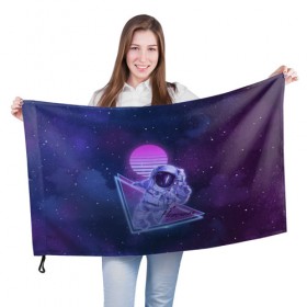 Флаг 3D с принтом Неземная , 100% полиэстер | плотность ткани — 95 г/м2, размер — 67 х 109 см. Принт наносится с одной стороны | космос | макс барских | моялюбовь | неземная | певец