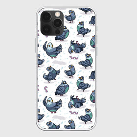 Чехол для iPhone 12 Pro Max с принтом Голуби , Силикон |  | голуби | голубьнаташа | голубьсоциопат | пернатый | почтовый | птицы | червячок | черяки