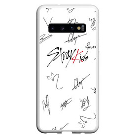 Чехол для Samsung Galaxy S10 с принтом STRAY KIDS АВТОГРАФЫ , Силикон | Область печати: задняя сторона чехла, без боковых панелей | бан чан | ли ноу | стрей кидс | стрэй кидс. | сынмин | уджин | феликс | хан | хёнджин | чанбин