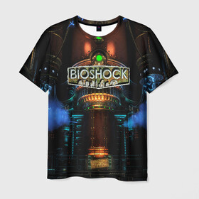 Мужская футболка 3D с принтом BIOSHOCK , 100% полиэфир | прямой крой, круглый вырез горловины, длина до линии бедер | Тематика изображения на принте: bioshock | bioshock infinite | биошок | букер | элизабет