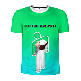 Мужская футболка 3D спортивная с принтом Billie Eilish , 100% полиэстер с улучшенными характеристиками | приталенный силуэт, круглая горловина, широкие плечи, сужается к линии бедра | ayelish | bad guy | bellyache | bilie eilish | bilie elish | billie | billie eilish | eilish | electronic | elish | music | билли айлиш | эйлиш | элиш