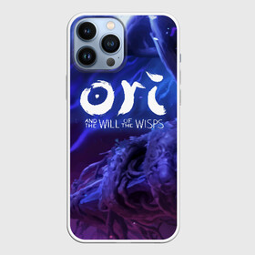 Чехол для iPhone 13 Pro Max с принтом Ori and the Will of the Wisps ,  |  | Тематика изображения на принте: blind | forest | game | games | gumo | kuro | naru | nibel | ori | owl | will | wisps | воля | гумо | игра | игры | куро | лес | нару | нибель | огней | ори | платформер | слепой | совенок