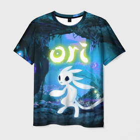 Мужская футболка 3D с принтом ORI , 100% полиэфир | прямой крой, круглый вырез горловины, длина до линии бедер | blind forest | ori and the blind | ori forest | ори.