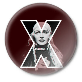 Значок с принтом MADAMEX ,  металл | круглая форма, металлическая застежка в виде булавки | madamex | madonna | newalbom | мадонна | певица