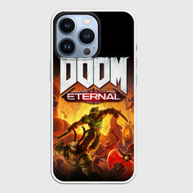 Чехол для iPhone 13 Pro с принтом DOOM Eternal ,  |  | 2019 | bethesda | demon | doom | eternal | ethernal | game | games | logo | monster | runes | демон | дум | дуум | етернал | игра | игры | какодемон | кровь | лого | логотип | монстр | монстры | руны | символ | этернал