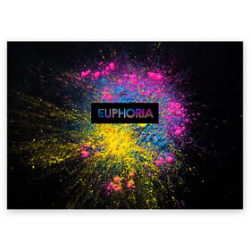 Поздравительная открытка с принтом сериал Euphoria , 100% бумага | плотность бумаги 280 г/м2, матовая, на обратной стороне линовка и место для марки
 | Тематика изображения на принте: zendaya | зендея | ру беннетт | сериал euphoria | эйфория