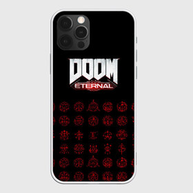 Чехол для iPhone 12 Pro Max с принтом DOOM Eternal , Силикон |  | 2019 | bethesda | demon | doom | eternal | ethernal | game | games | logo | monster | runes | демон | дум | дуум | етернал | игра | игры | какодемон | кровь | лого | логотип | монстр | монстры | руны | символ | этернал