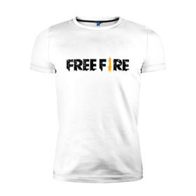 Мужская футболка премиум с принтом Free Fire , 92% хлопок, 8% лайкра | приталенный силуэт, круглый вырез ворота, длина до линии бедра, короткий рукав | battlegrounds | fire | free | garena | гарена | фаер | фри