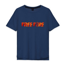 Мужская футболка хлопок Oversize с принтом Free Fire , 100% хлопок | свободный крой, круглый ворот, “спинка” длиннее передней части | 