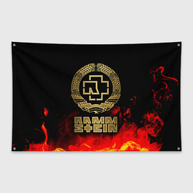 Флаг-баннер с принтом Rammstein , 100% полиэстер | размер 67 х 109 см, плотность ткани — 95 г/м2; по краям флага есть четыре люверса для крепления | Тематика изображения на принте: lindemann | rammstain | rammstein | rammstein 2019 | ramstein | группы | метал | музыка | рок | тилль линдеманн