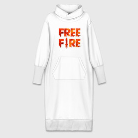 Платье удлиненное хлопок с принтом Free Fire ,  |  | battlegrounds | fire | free | garena | гарена | фаер | фри