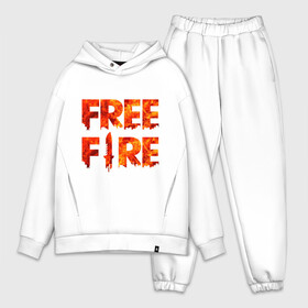 Мужской костюм хлопок OVERSIZE с принтом Free Fire ,  |  | battlegrounds | fire | free | garena | гарена | фаер | фри