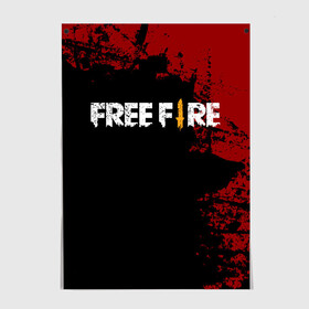 Постер с принтом Free Fire , 100% бумага
 | бумага, плотность 150 мг. Матовая, но за счет высокого коэффициента гладкости имеет небольшой блеск и дает на свету блики, но в отличии от глянцевой бумаги не покрыта лаком | battlegrounds | fire | free | garena | гарена | фаер | фри