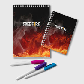 Блокнот с принтом GARENA FREE FIRE , 100% бумага | 48 листов, плотность листов — 60 г/м2, плотность картонной обложки — 250 г/м2. Листы скреплены удобной пружинной спиралью. Цвет линий — светло-серый
 | Тематика изображения на принте: free fire | garena free fire | гарена 3 | гарена фри | гарена фри фаер | гарено. | игра garena
