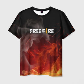 Мужская футболка 3D с принтом GARENA FREE FIRE , 100% полиэфир | прямой крой, круглый вырез горловины, длина до линии бедер | free fire | garena free fire | гарена 3 | гарена фри | гарена фри фаер | гарено. | игра garena