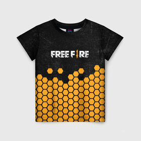Детская футболка 3D с принтом GARENA FREE FIRE , 100% гипоаллергенный полиэфир | прямой крой, круглый вырез горловины, длина до линии бедер, чуть спущенное плечо, ткань немного тянется | free fire | garena free fire | гарена 3 | гарена фри | гарена фри фаер | гарено. | игра garena