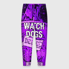 Мужские брюки 3D с принтом WATCH DOGS , 100% полиэстер | манжеты по низу, эластичный пояс регулируется шнурком, по бокам два кармана без застежек, внутренняя часть кармана из мелкой сетки | ded sec | hacker | legion | watch dogs | watch dogs 2 | watch dogs legion | легион | хакер