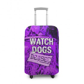 Чехол для чемодана 3D с принтом WATCH DOGS , 86% полиэфир, 14% спандекс | двустороннее нанесение принта, прорези для ручек и колес | ded sec | hacker | legion | watch dogs | watch dogs 2 | watch dogs legion | легион | хакер