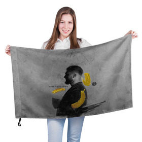 Флаг 3D с принтом love your voice , 100% полиэстер | плотность ткани — 95 г/м2, размер — 67 х 109 см. Принт наносится с одной стороны | jony | лали | певец | тыменяпленила | янея