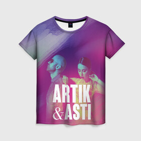 Женская футболка 3D с принтом Asti & Artik , 100% полиэфир ( синтетическое хлопкоподобное полотно) | прямой крой, круглый вырез горловины, длина до линии бедер | Тематика изображения на принте: 7 | astiartik | грустныйдэнс | невероятно | неделимы | подгипнозом