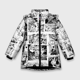 Зимняя куртка для девочек 3D с принтом JoJo no Kimyou na Bouken , ткань верха — 100% полиэстер; подклад — 100% полиэстер, утеплитель — 100% полиэстер. | длина ниже бедра, удлиненная спинка, воротник стойка и отстегивающийся капюшон. Есть боковые карманы с листочкой на кнопках, утяжки по низу изделия и внутренний карман на молнии. 

Предусмотрены светоотражающий принт на спинке, радужный светоотражающий элемент на пуллере молнии и на резинке для утяжки. | bizarre adventure | jojo | аниме | джоджо | золотойветер | манго