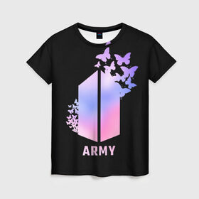 Женская футболка 3D с принтом BTS ARMY , 100% полиэфир ( синтетическое хлопкоподобное полотно) | прямой крой, круглый вырез горловины, длина до линии бедер | Тематика изображения на принте: army | bangtan boys | beyond the scene | bts | k pop | kpop | love yourself | бтс | к поп