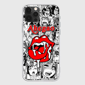 Чехол для iPhone 12 Pro Max с принтом Ahegao , Силикон |  | ahegao | black   white | cartoon | collage | comic | emotion | faces | girls | inscription | japanese | lips | manga | mouth | open | red | аниме | губы | девушки | коллаж | комикс | красные | лица | мультфильм | надпись | откр